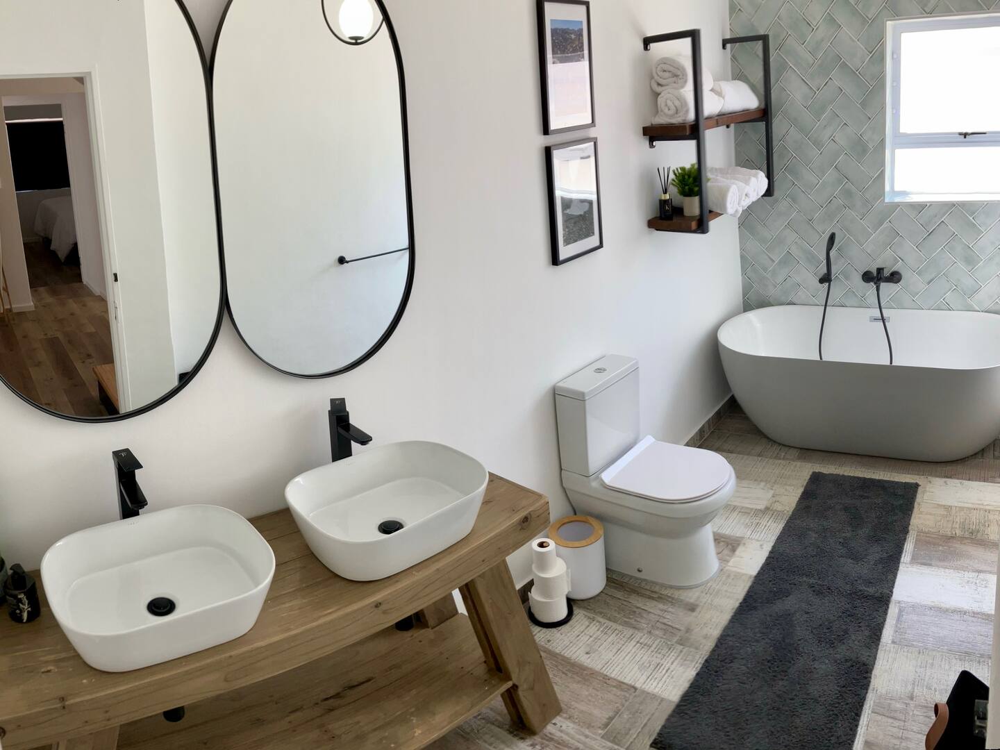 Full bathroom with a bathtub and shower