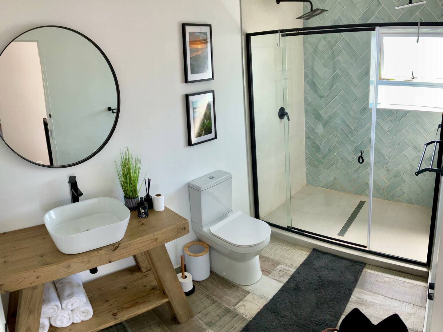 Second full bathroom serving the house