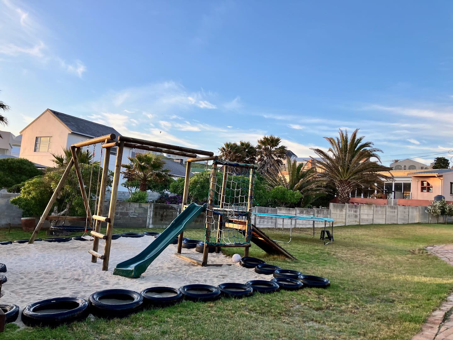 Outdoor playground in the backyard